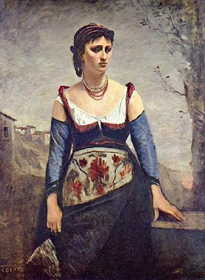 Jean-Baptiste-Camille Corot Agostina, die Italienerin china oil painting image